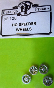 Durango Press 128 HO Scale Speeder Wheels (4)– product image 1