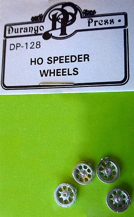 Durango Press 128 HO Scale Speeder Wheels (4)