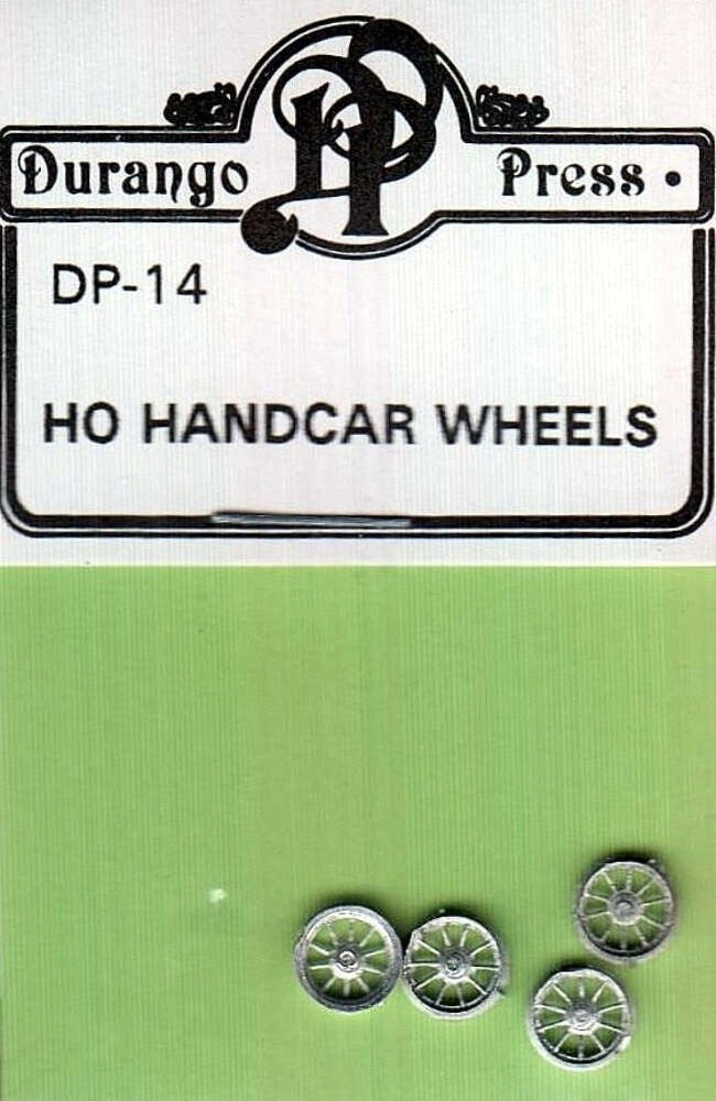 Durango Press DP-14 HO scale handcar wheels, four-piece package