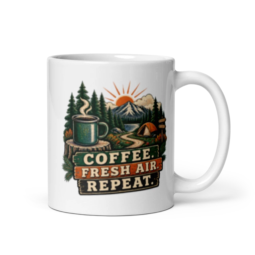Weekend Outdoorsman / Coffee Fresh Air Repeat product mockup