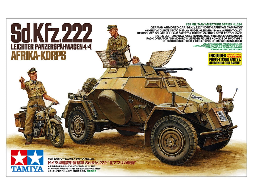 Tamiya 1/35 Sd.Kfz.222 North Africa – 35286 — exact product reference