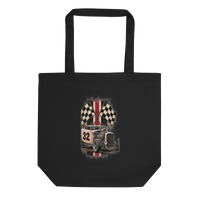 Number 32 Checkered Roadster Eco Tote Bag product mockup
