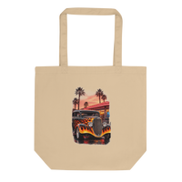 Neon Diner Flame Coupe Eco Tote Bag product mockup 2