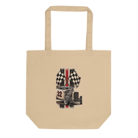 Number 32 Checkered Roadster Eco Tote Bag product mockup 2