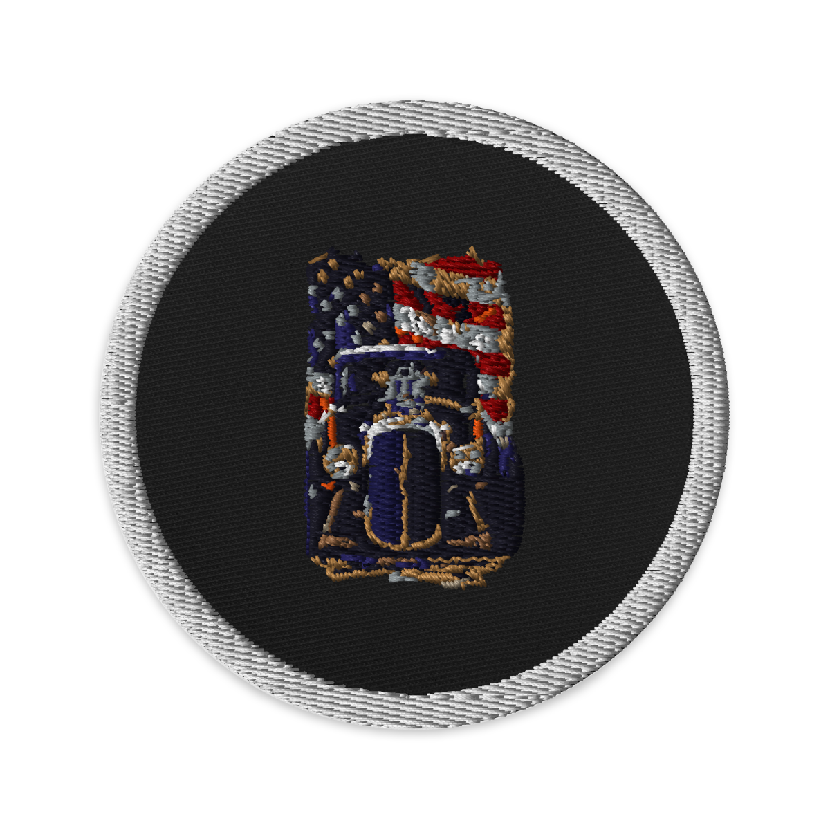 American Steel Blown Roadster Embroidered Patch product mockup 4