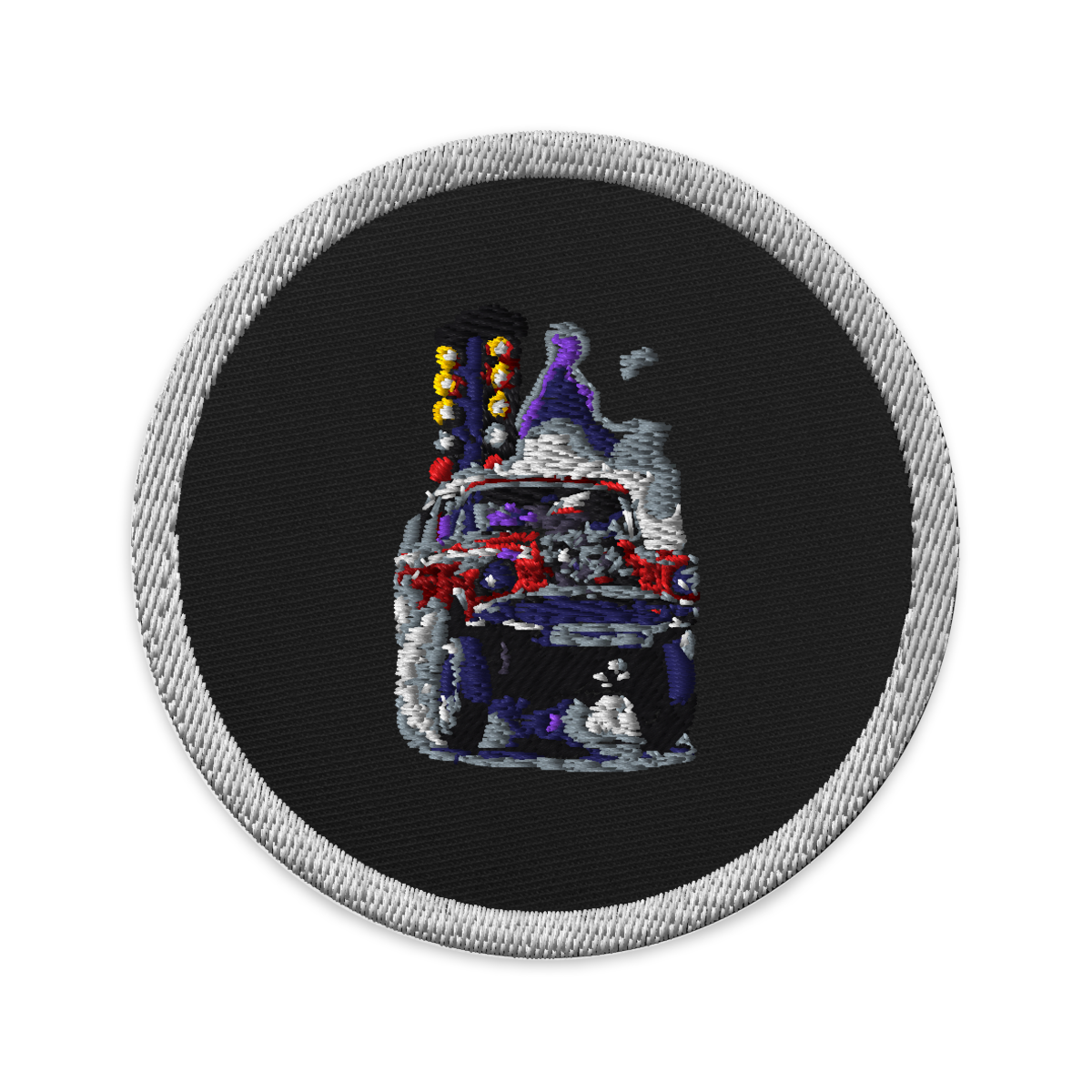 Red Gasser Launch Embroidered Patch product mockup 4