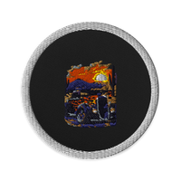 Desert Sunset Flame Coupe Embroidered Patch product mockup 4