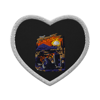 Desert Sunset Flame Coupe Embroidered Patch product mockup 2