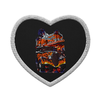 Neon Diner Flame Coupe Embroidered Patch product mockup 2