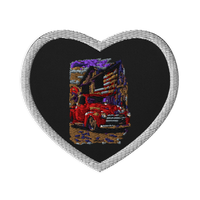 Barn Flag Red Hot Rod Pickup Embroidered Patch product mockup 2
