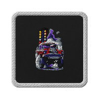 Red Gasser Launch Embroidered Patch product mockup 3