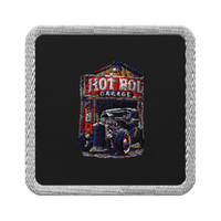 Hot Rod Garage Blown Coupe Embroidered Patch product mockup 3