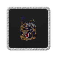 Rust and Thunder Rat Rod Pickup Embroidered Patch product mockup 3
