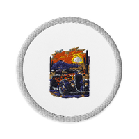 Desert Sunset Flame Coupe Embroidered Patch product mockup 8