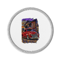 Barn Flag Red Hot Rod Pickup Embroidered Patch product mockup 8