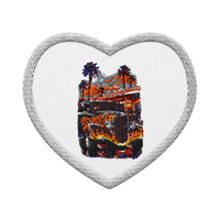 Neon Diner Flame Coupe Embroidered Patch product mockup 6