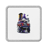 Red Gasser Launch Embroidered Patch product mockup 7