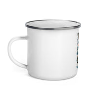 Mono Basin California 12 oz enamel camping mug, left-side product mockup