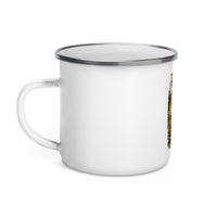 Eastern Sierra bighorn 12 oz enamel camping mug, left-side product mockup