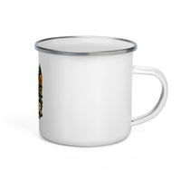 Walker California 12 oz enamel camping mug, right-side product mockup