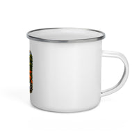 Independence California 12 oz enamel camping mug, right-side product mockup