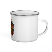 Death Valley 12 oz enamel camping mug, right-side product mockup