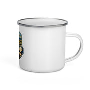 Bishop California 12 oz enamel camping mug, right-side product mockup