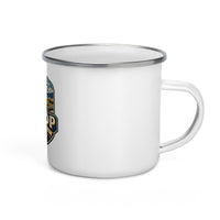 Bishop California 12 oz enamel camping mug, right-side product mockup