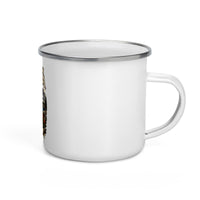 Eastern Sierra bighorn 12 oz enamel camping mug, right-side product mockup