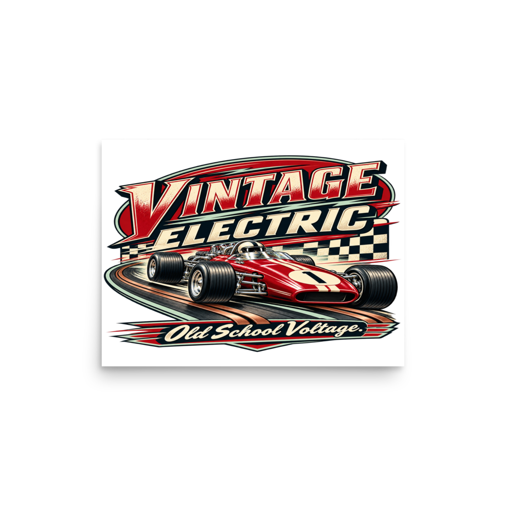 Vintage Electric Matte Poster product mockup