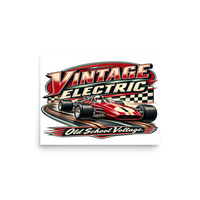 Vintage Electric Matte Poster product mockup