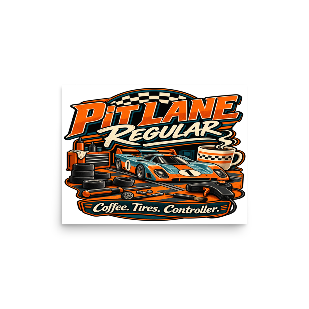 Pit Lane Regular Matte Poster product mockup