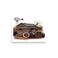 Rust and Thunder Rat Rod Pickup Matte Poster product mockup