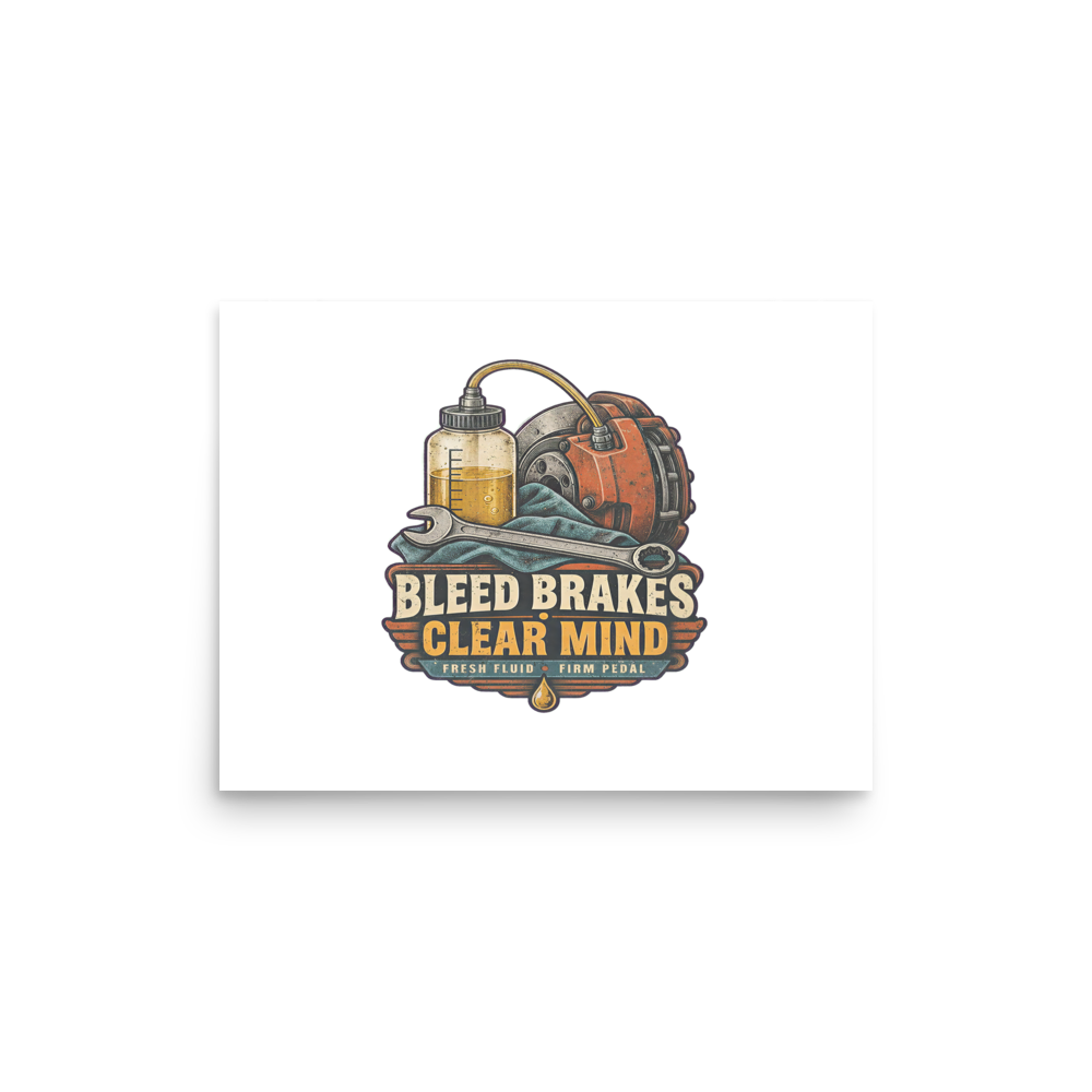 Bleed Brakes Clear Mind Matte Poster product mockup