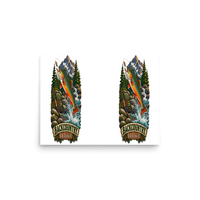 Backcountry Brook Trout Fishing Matte Poster product mockup