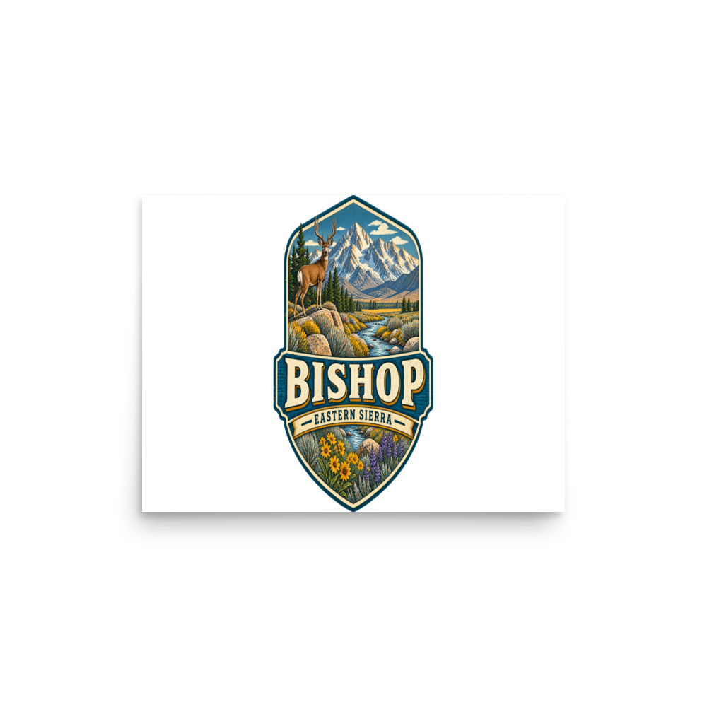 Bishop California Matte Poster product mockup