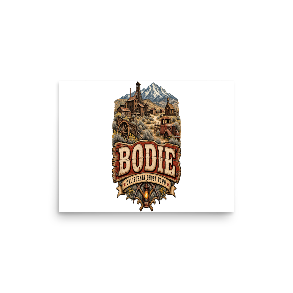Bodie California Ghost Town Matte Poster product mockup