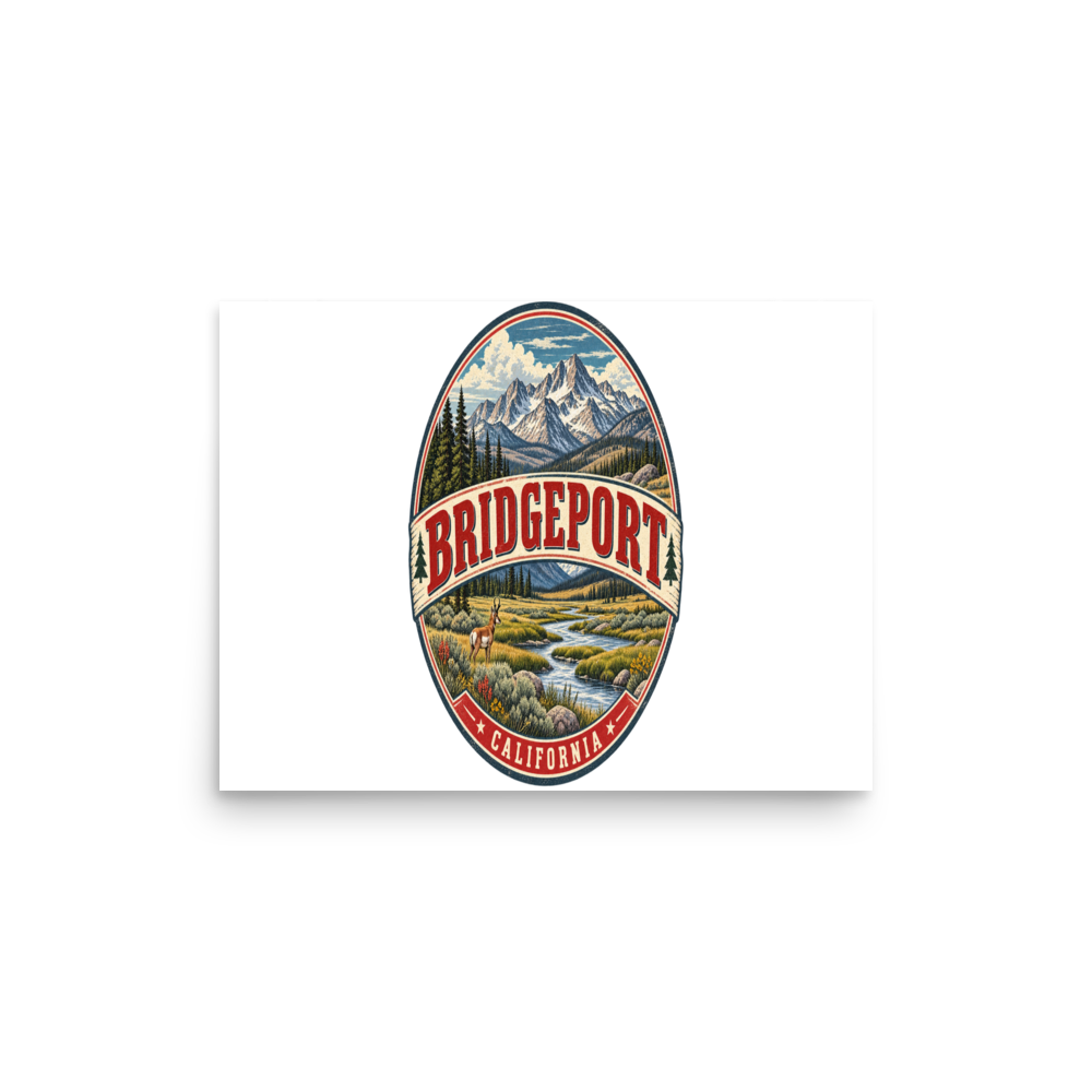 Bridgeport California Matte Poster product mockup