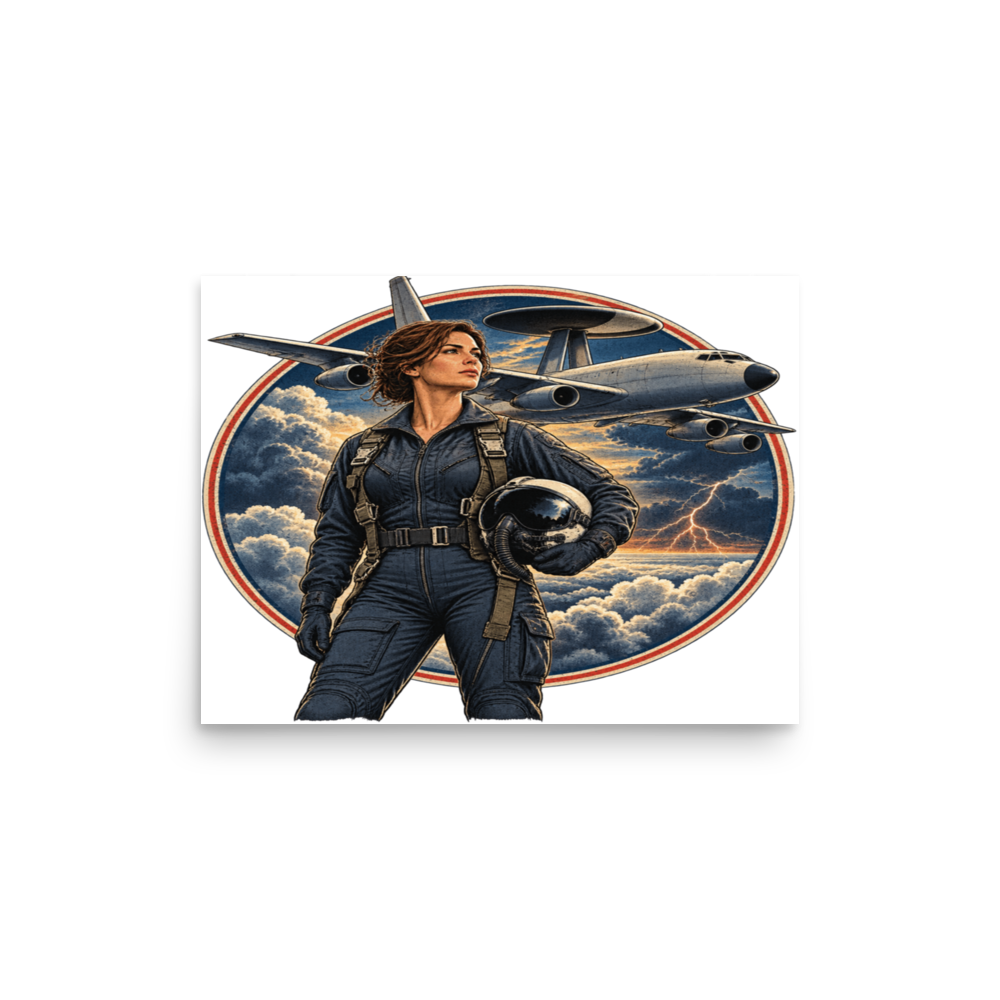 Vintage Aviation Pin-Up T-Shirt – Edition 34 Matte Poster product mockup