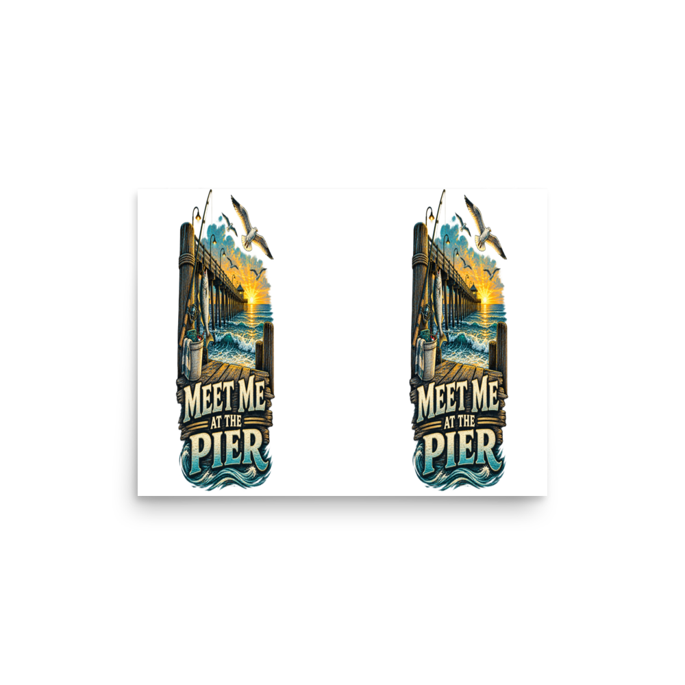 Meet Me at the Pier Matte Poster product mockup