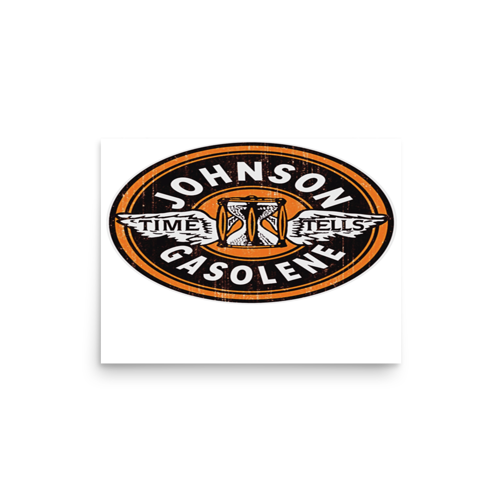 Johnson Gas Vintage Gas and Oil Matte Poster — 12 × 16, front view
