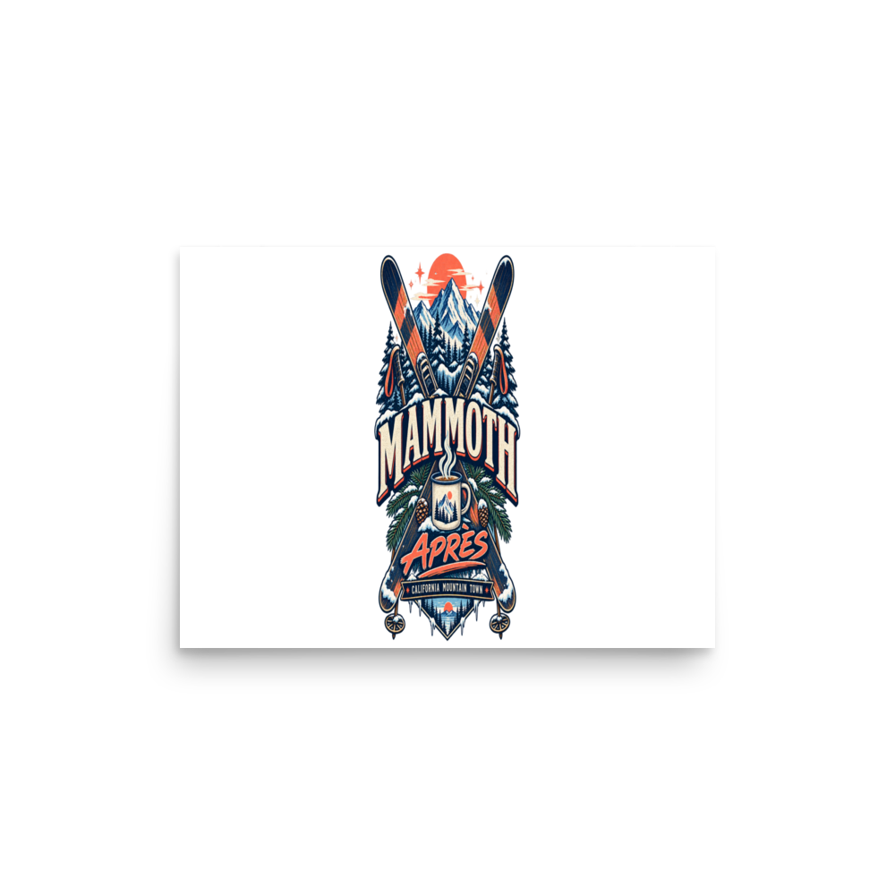 Mammoth Lakes Après Ski Matte Poster product mockup
