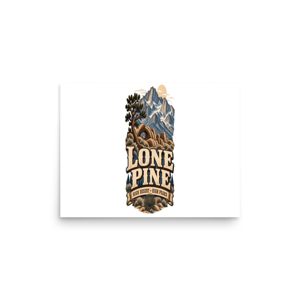 Lone Pine High Desert Matte Poster product mockup
