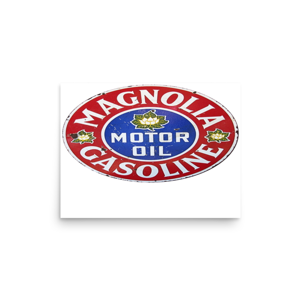 Magnolia Oil and Gas Vintage Matte Poster — 12 × 16, front view