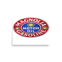Magnolia Oil and Gas Vintage Matte Poster — 12 × 16, front view