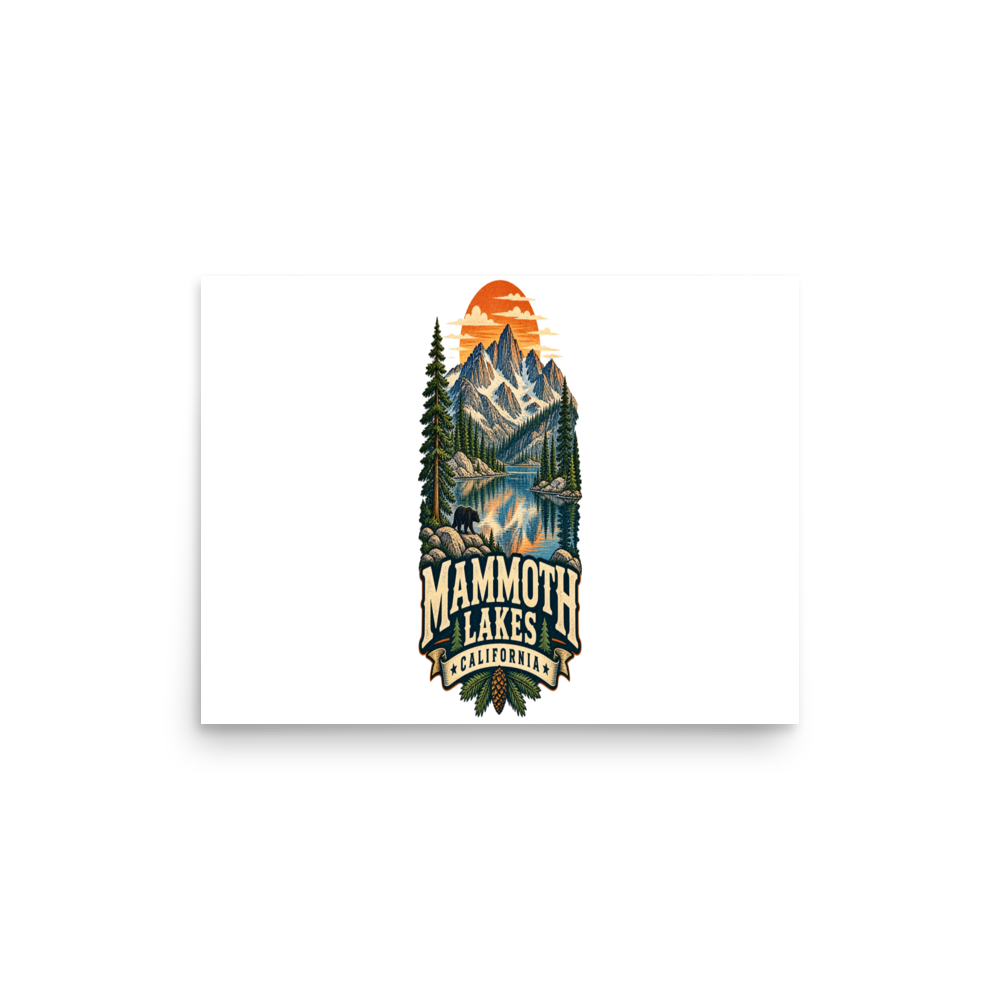 Mammoth Lakes Matte Poster product mockup