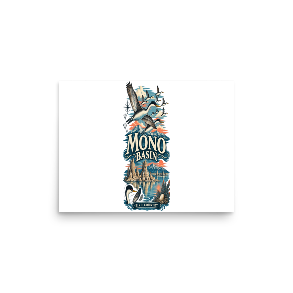 Mono Basin California Matte Poster product mockup