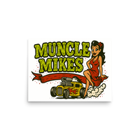 Monster Mugs 001 Hot Rod Coffee Mug — Muncle Mikes Matte Poster product mockup