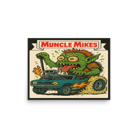 Monster Mugs 004 Hot Rod Coffee Mug — Muncle Mikes Matte Poster product mockup