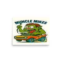 Monster Mugs 006 Hot Rod Coffee Mug — Muncle Mikes Matte Poster product mockup